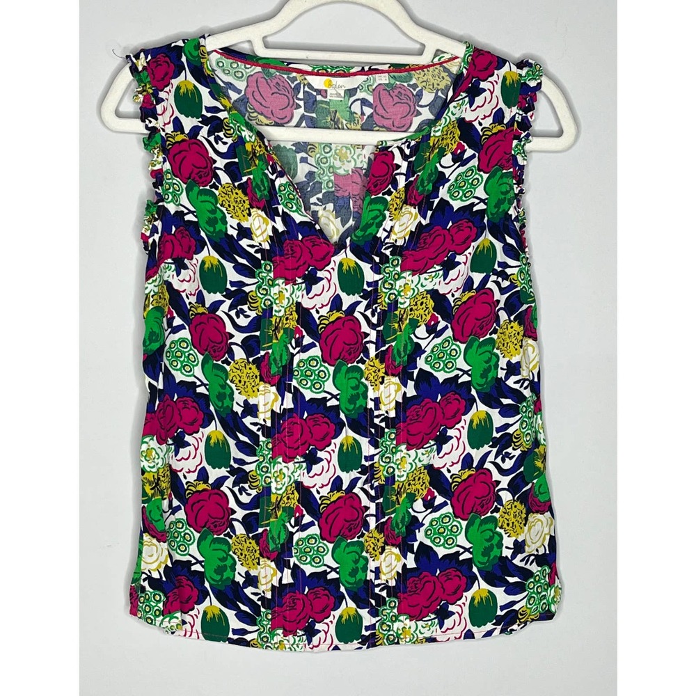 Boden Keyhole Floral Clara Sleeveless Top US 6